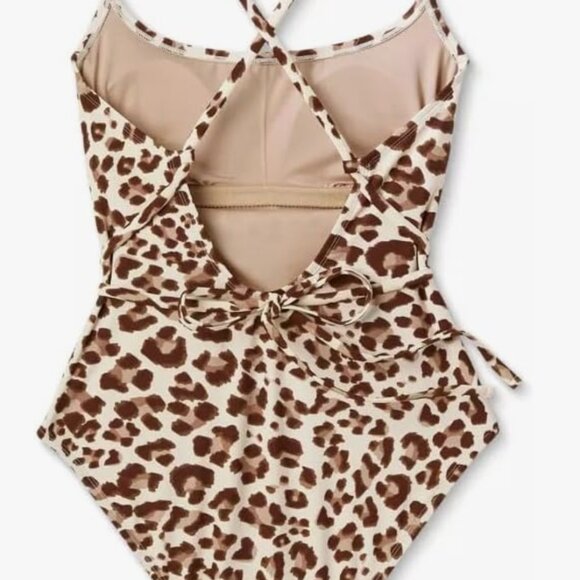 BNWT~ KONA SOL~ Leopard Print Wrap Belt Swimsuit - Picture 4 of 4